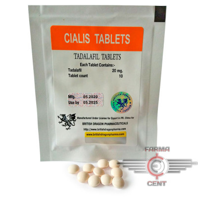 Cialis Tablets (Tadalafil 20mg/1tab 10 tab) - British Dragon Pharmaceuticals