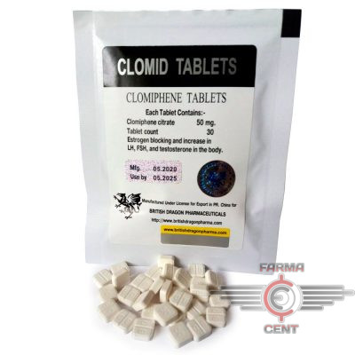 Clomid Tablets (50mg/1tab 30tab) - British Dragon Pharmaceuticals